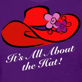 It's all about the hat! Red Hat Society Fashion, Red Hat Club, Red Hat Ladies, Wearing Purple, Diva Design, Red Hat Society, Purple Hats, Hat Clips, Hat Ideas