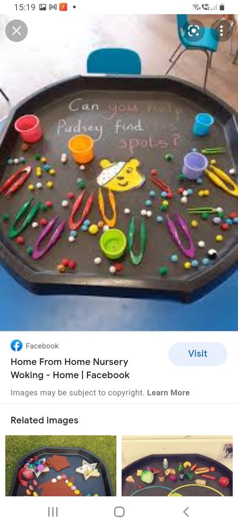 Pudsey Tuff Tray Ideas, Children In Need Tuff Tray, Pudsey Bear Activities, Nursery Activities, Tuff Tray, Sensory Bin, Classroom Environment, Kids Learning Activities, Fine Motor Activities