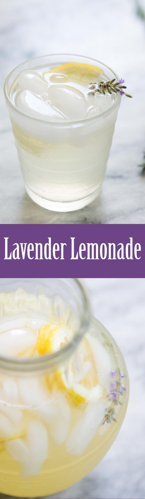 Homemade lemonade infused with lavender! Such a refreshing floral twist on lemonade. Lavender Lemonade Recipe, Desert Drinks, Nonalcoholic Drinks, Homemade Lemonade Recipes, Lavender Recipes, Culinary Lavender, Lavender Syrup, Squeezed Lemon, Fresh Lavender