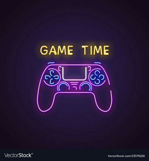 Gaming Logo Background Design, Gaming Neon Sign, Gaming Logo Background, Game Widget, Video Games Aesthetic, Logo Background Design, Gaming Illustration, Neon Banner, Neon Game