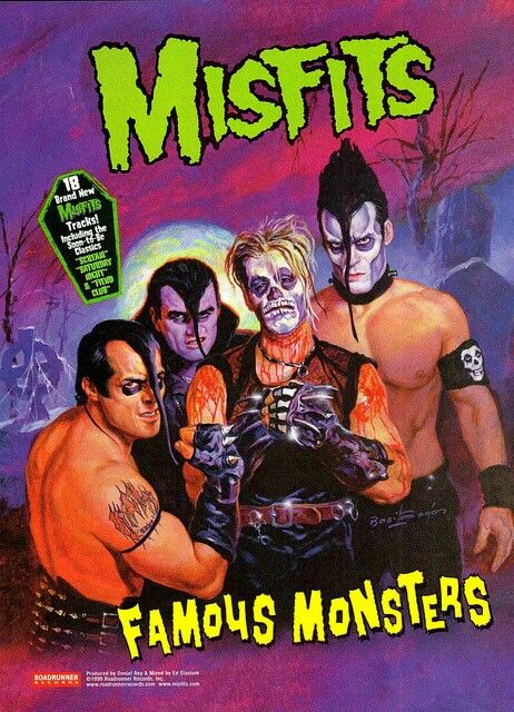 MISFITS Misfits Famous Monsters, Misfits Poster, Misfits Band, Danzig Misfits, Horror Punk, The Misfits, Famous Monsters, Metal Albums, Punk Rock Bands