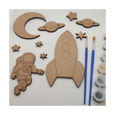 Mdf Crafts Ideas, Birthday Party Souvenirs, Kids Craft Box, Wooden Educational Toys, Kids Deco, Mdf Crafts, Laser Cut Wood Crafts, Space Birthday Party, Laser Engraved Ideas