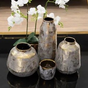 Luxury Vases - Explore Exquisite Home Accessories | Luxury Ceramics, Luxury Vase, Gold Home Accessories, Statement Lamp, Plants Pots, Gold Vase, Organic Ceramics, House Accessories, Grey Home Decor