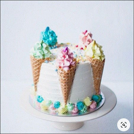 Cream For Cake, Hemgjord Glass, Ice Cream Cone Cake, Bday Dinner, Ice Cream Birthday Cake, Cake Ice Cream, Ice Cream Birthday Party, Ice Cream Theme, Ice Cream Birthday