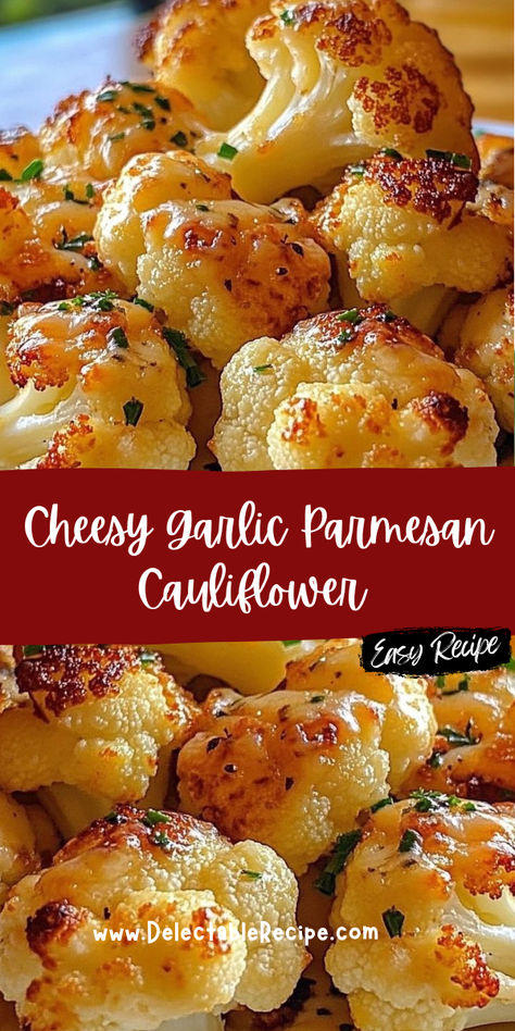 Cheesy Garlic Cauliflower, Cauliflower Side Recipes, Breaded Cauliflower Recipes, Cauliflower Sides, Garlic Parmesan Cauliflower, Easy Cauliflower Recipes, Air Fryer Cauliflower, Cauliflower Bake, Parmesan Cauliflower