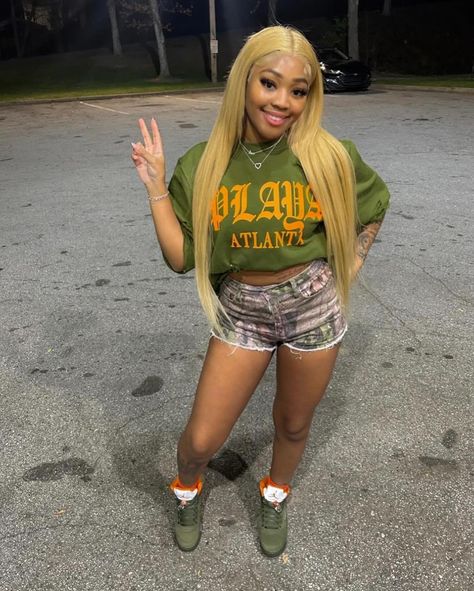 THE WAIT IS OVER PLAYAS OLIVE GREEN PLAYA SHIRTS ARE NOW BACK AT WAY2PLAYA.COM (LIMITED SUPPLY‼️) Olive 5s Outfit, Olive Green 5s Outfit, Olive Green Outfit, Outfit Closet, Highschool Outfits, Cute Highschool Outfits, Girls Streetwear, Olive Green Shirt, High School Outfits