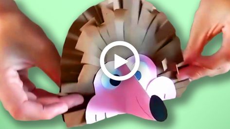 How To Make a Paper Hedgehog Craft Check more at https://www.kidsartncraft.com/how-to-make-a-paper-hedgehog-craft/ Paper Hedgehog, Hedgehog Craft, Easy Paper Crafts, Paper Crafts