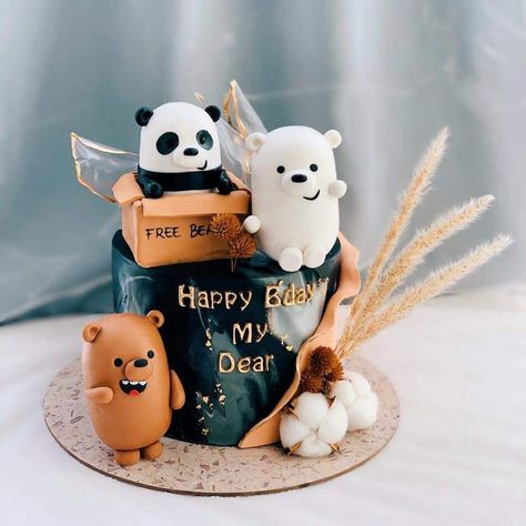 Grizzly Bears, We Bare Bears, Bare Bears, Anniversary Cake, Grizzly Bear, Fondant, Minnie Mouse, Bears, Harry Potter