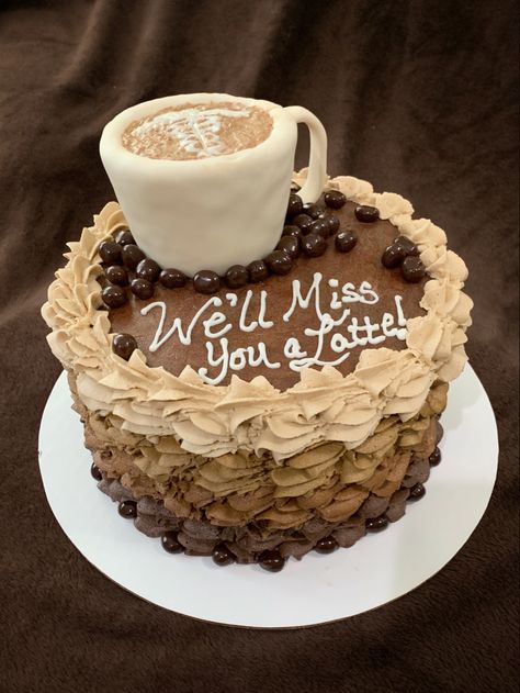 Chocolate espresso cake with caramel /espresso buttercream . Ambre. Fondant coffee mug . Latte. Coffee Cake Design Ideas, Coffee Theme Cake Ideas, Coffee Lover Cake Design, Espresso Buttercream, Happy Birthday Coffee, Latte Cake, Chocolate Espresso Cake, Coffee Birthday, Espresso Cake