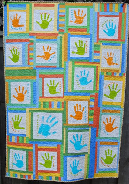 Handprint Quilt, School Auction Projects, Class Auction Projects, Art Auction Projects, Class Art Projects, Halloween Crafts Preschool, Charm Squares, School Auction, Auction Projects