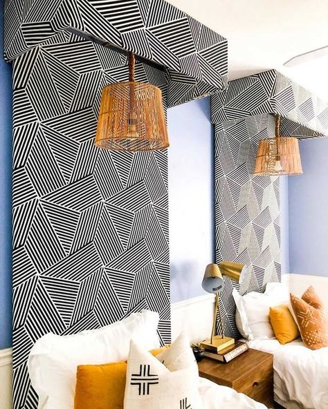 25+ Black House Interiors We're Obsessed About - momooze.com Black House Interior, Twin Boys Bedroom, White Platform Bed, Headboard Styles, Diy Headboards, Emily Henderson, Diy Headboard, Headboard Designs, Headboards