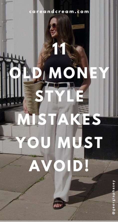 Explore the 11 common fashion mistakes to avoid for mastering the old money style. Enhance your old money look by learning these essential style tips. Embrace the old money aesthetic and elevate your wardrobe with timeless class and elegance. Fashion Mistakes Woman, Look Plus Size, Fashion Fail, Ageless Style, Trendy Fall Outfits, Look Older, Old Money Style, Fashion Hub, Looks Street Style