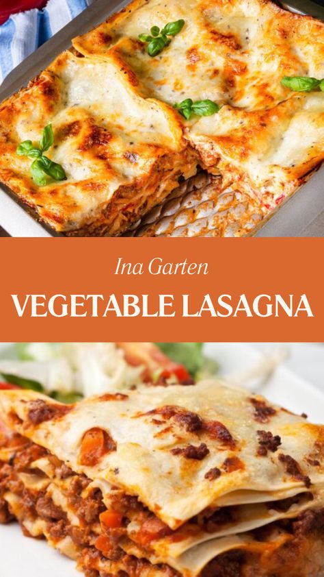 Ina Garten Vegetable Lasagna Vegetable Lasagna Recipe Easy, Eggplant Lasagna Recipe, Vegetable Lasagna Recipe, Zucchini Ricotta, Roasted Vegetable Lasagna, Lasagna Recipe With Ricotta, Eggplant Zucchini, Eggplant Lasagna, Easy Lasagna Recipe