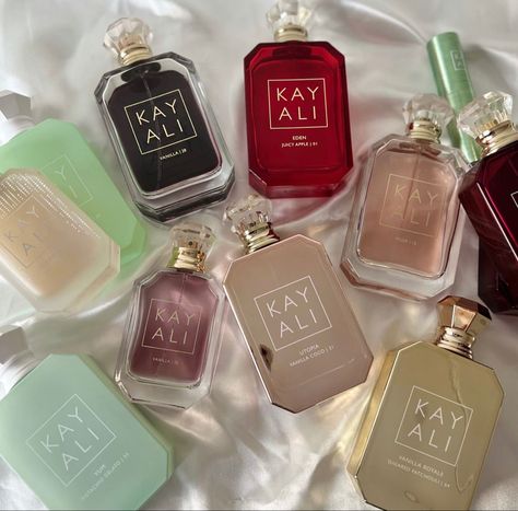 #kayali #hudabeauty #perfume #aesthetic #perfumecollection Kayali Perfume Collection, Kayali Perfume Aesthetic, Kay Ali Perfume Vanilla 28, Kay Ali Perfume, Kayali Perfume, Aesthetic Perfume, Jo Malone Perfume, Perfume Aesthetic, Fragrance Lab