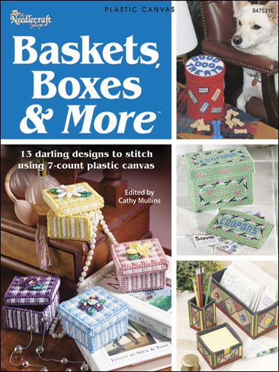 Baskets, Boxes & More Plastic Canvas Boxes, Plastic Canvas Box Patterns, Playing Card Case, Plastic Canvas Books, Book Baskets, Plastic Canvas Patterns Free, Miscellaneous Items, Napkin Holders, Box Patterns