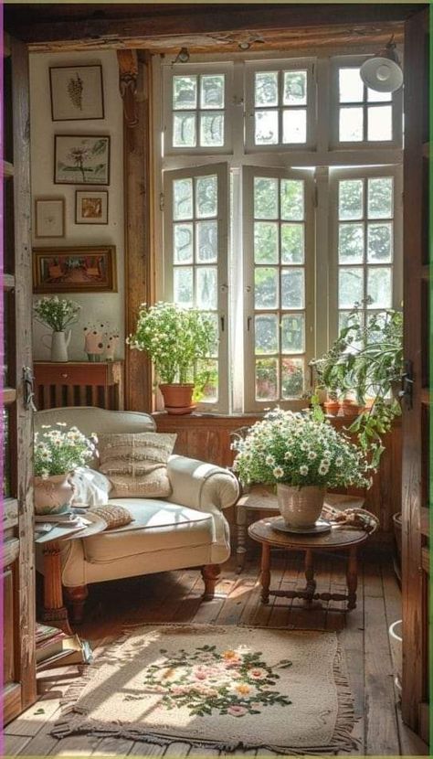 Romantic Cottage Interior, Floral Cottagecore Aesthetic, Modern Cottage Core House Interior, Cottage Core Home Aesthetic, Grandma Core House, Modern Cottagecore Aesthetic, Grandmas House Aesthetic, Cottage Core House Interior, Cottage House Aesthetic