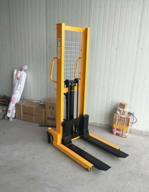 Manual pallet stacker is suitable for loading and unloading operations, and can also be used for horizontal handling, so the operating range is relatively wide. Work Truck Organization, Truck Organization, House Lift, Crane Lift, Sheet Metal Tools, Lifting Devices, Sheet Metal Fabrication, Material Handling Equipment, Garage Storage Organization