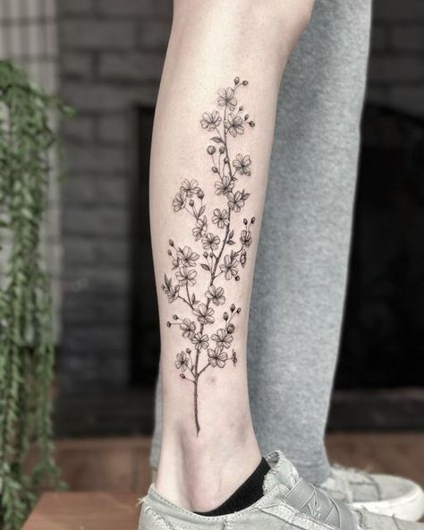 Native Tattoos, Floral Tattoos, Cherry Blossom Branch, Swipe Right, Nature Tattoos, Cherry Blossoms, Cherry Blossom, Tatting, Ups