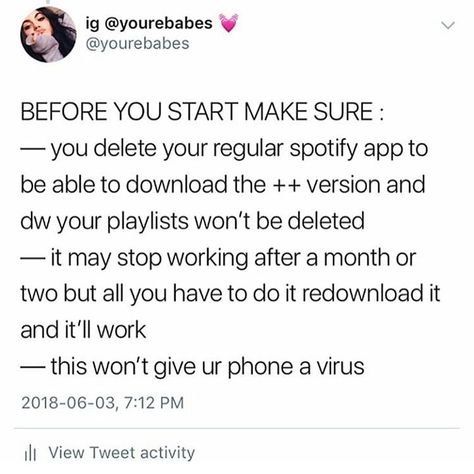 HOW TO GET SPOTIFY PREMIUM FOR FREE! 💗 *this only works for iphones* creds: @yourebabes - - - ♡| like and comment! 🧡 - - - hashtags;… Free Spotify Premium, Spotify Premium, Like And Comment, Spotify App, Xbox Live, Stop Working, Save My Life, It Works, For Free