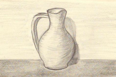 Pitcher. Still Life. Drawings. Pictures. Drawings ideas for kids. Easy and simple. Pitcher Drawing, Still Life Drawing Ideas, Drawings Ideas For Kids, Easy Still Life, Jessie Tree, Easy Still Life Drawing, Save Water Drawing, Still Life Sketch, Drawing Basics