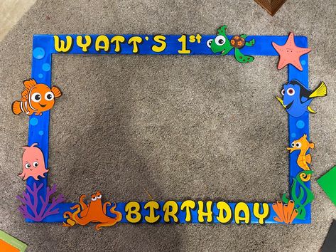 Finding Nemo Party Games, Nemo Birthday Party Decorations Diy, Finding Nemo Birthday Party Ideas Centerpieces, Finding Nemo 3rd Birthday Party, Nemo First Birthday Party, Nemo First Birthday, Finding Nemo Birthday Party Ideas, Ocean Birthday Theme, Finding Dory Birthday Party