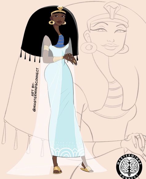 Egyptian Princess, Adoptive Mom, Prince Of Egypt, Disney Princess Artwork, Instagram Queen, Black Cartoon Characters, Ancient Egyptian Art, Alien Art, Black Cartoon