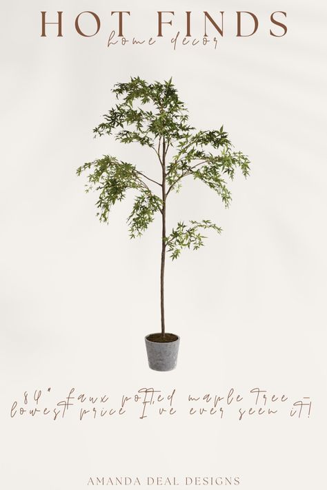 84” Faux Potted Maple Tree lowest price I’ve ever seen it! HOT FINDS - home decor Find more content on Instagram @amandadealdesigns for daily shopping trips, more sources, & daily inspiration amazon, early access deals, olive tree, faux olive tree, interior decor, home decor, faux tree, weekend sale, studio mcgee x target new arrivals, coming soon, new collection, fall collection, spring decor, console table, bedroom furniture, dining chair, counter stools, end table, side table, nightstands, Faux Maple Tree, Olive Tree Interior, Decor Console Table, New Arrivals Coming Soon, Tree Faux, Mcgee And Co, Tree Interior, Console Table Bedroom, Sequoia Tree