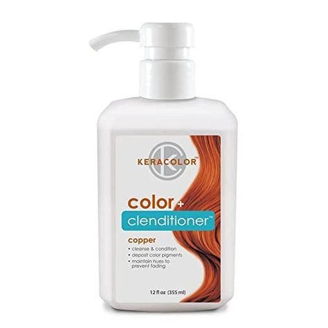 Color - Copper Add stunning hues, maintain vibrancy and kick up your color between salon visits. Brand - KERACOLOR Keracolor Clenditioner, Copper Hair Dye, Color Depositing Conditioner, Brassy Blonde, Light Brunette, Heat Protectant Hair, Blonde Braids, Semi Permanent Hair Color, Color Shampoo