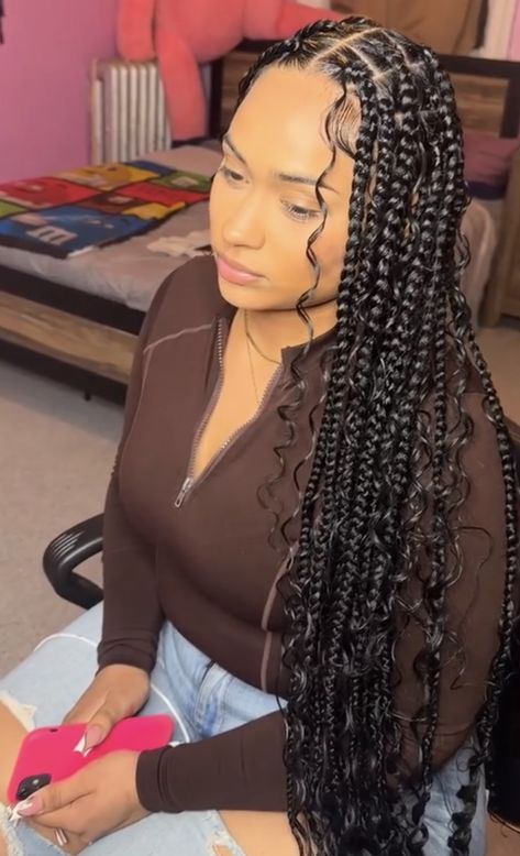 Fake Braids Hairstyles, Faux Loc, Braid Ideas, Goddess Braids, Faux Locs, Braids Hairstyles, Box Braids, Locs, Hair Inspo