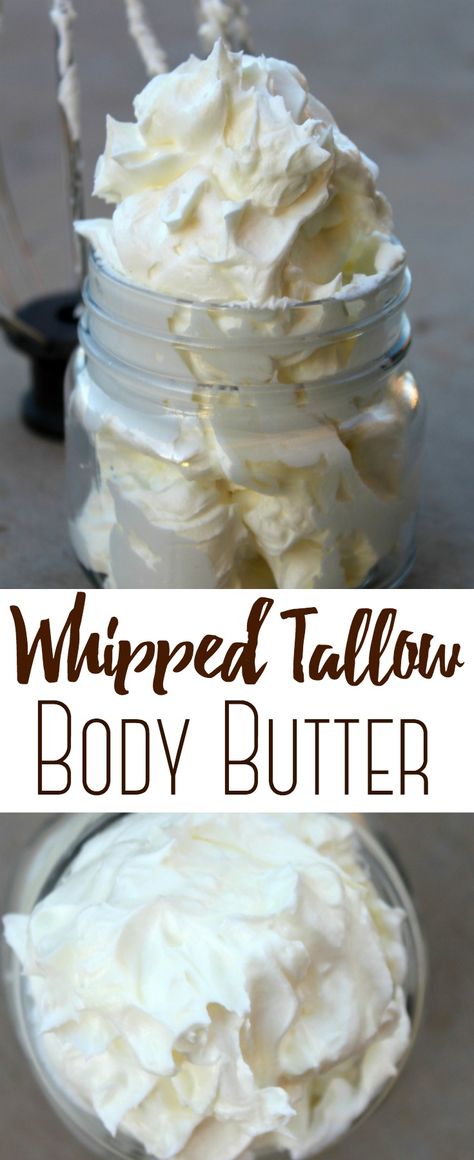 Whipped Tallow Body Butter Tallow Body Butter, Tallow Recipe, Body Butter Recipe Homemade, Diy Body Butter Recipes, Whipped Tallow, Butter At Home, Lavender Body Butter, Homemade Body Butter, Diy Body Butter