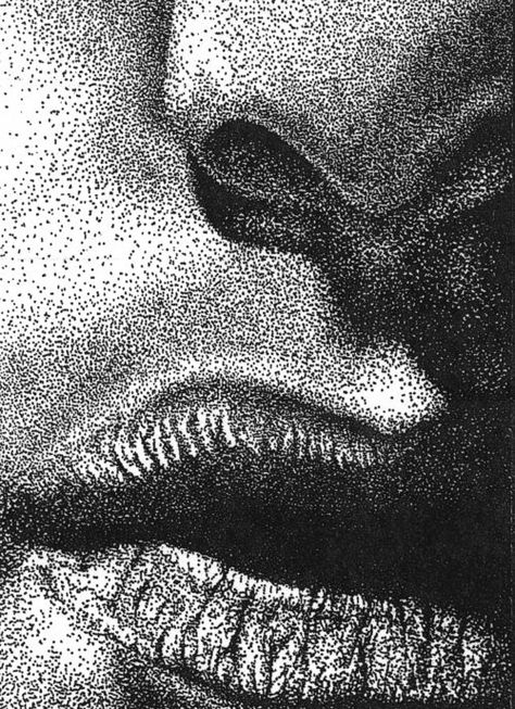 Stipple project. Sample Stipple Portraits & other projects from this high school art program Stipple Portrait, Art Projects For High School, Dot Shading, Dot Illustration, Stipple Art, High School Drawing, Point Art, High School Art Lessons, High School Art Projects