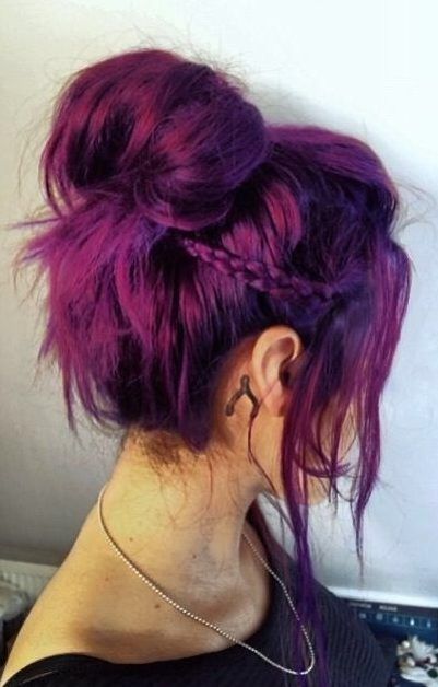 28 Crazy Fun Hair Color Ideas for Brunettes That Really Rock Your Hair#Nails #NailArt #NailPolish #GelNails #GelPolish #Acrylics #Manicure #Pedicure #ManiPedi #InstaNails #NailArtist #NailAddict #NailCare #NailPorn #NailsOfInstagram Stylish Hair Colors, Rock Your Hair, Purple Pixie, Plum Hair, Scene Girl, Cute Hair Colors, Hair Color Purple, Dye My Hair, Cool Hair Color