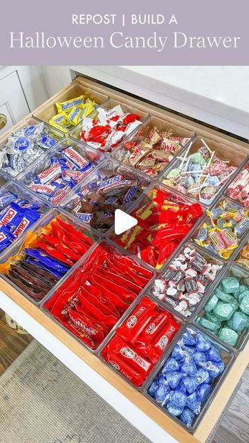 Horderly on Instagram: "Resharing one of your all time favorites of our reels 🍭🎃👻 Comment "drawer" for the drawer organizers we used to organize this drawer! ⬇️

#Halloween #HalloweenCandyDrawer #OrganizedDrawer" Candy Drawer, Halloween Activity, Drawer Organizers, Container Store, Professional Organizer, Halloween Festival, Halloween Activities, Tool Organization, Activities To Do