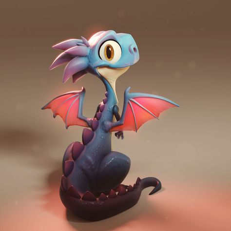 Cartoon Lizard, Zbrush Character, It's Wednesday, Dragon Artwork Fantasy, Graphic Design Cards, Cartoon Dragon, 3d Artwork, Dragon Artwork, Cute Dragons