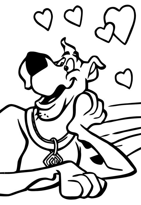 Scooby Doo Valentine, Scooby Doo Coloring Pages, Scooby Doo Images, Valentine Coloring Pages, Chat Halloween, Love Coloring Pages, Valentine Coloring, Cartoon Coloring Pages, Halloween Coloring Pages