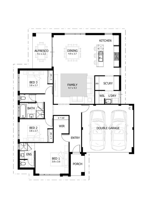 3 Bedroom House Plans & Home Designs - Celebration Homes Small 4 Bedroom House Plans Open Floor, 1500 Sq Ft House Plans, 900 Sq Ft House Plans, 900 Sq Ft House, 3 Bedroom Home Floor Plans, 3 Bedroom House Plans, 1500 Sq Ft House, 4 Bedroom House Designs, Unique House Plans