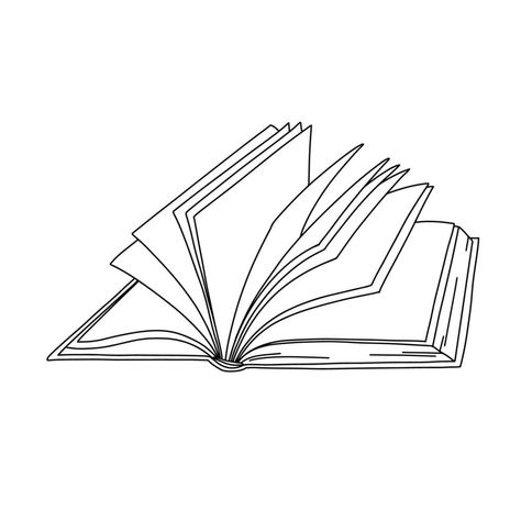 Vector line open book icon. Outline illustration isolated on white Open Book Outline, Book Icon, Book Outline, Outline Illustration, Vector Line, Book Icons, Book Tattoo, Outline Drawings, Book Fair