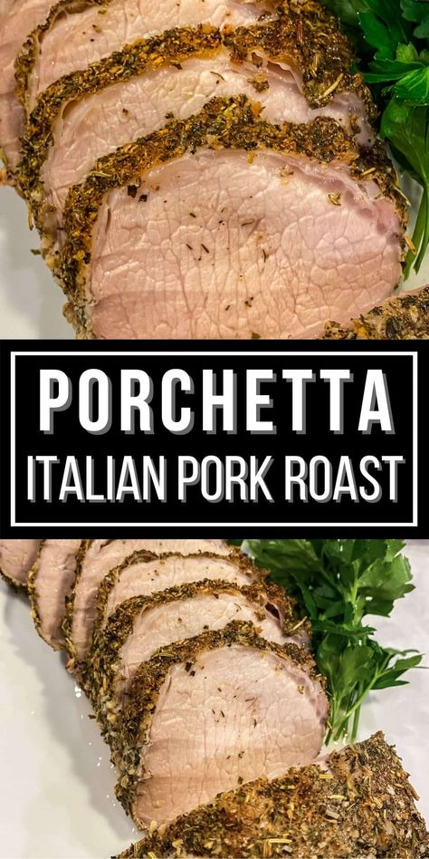 Sirloin Pork Roast, Italian Pork Roast, Porchetta Roast, Sunday Roast Beef, Porchetta Recipes, Amazing Dinners, Pork Sirloin Roast, Boneless Pork Roast, Italian Pork