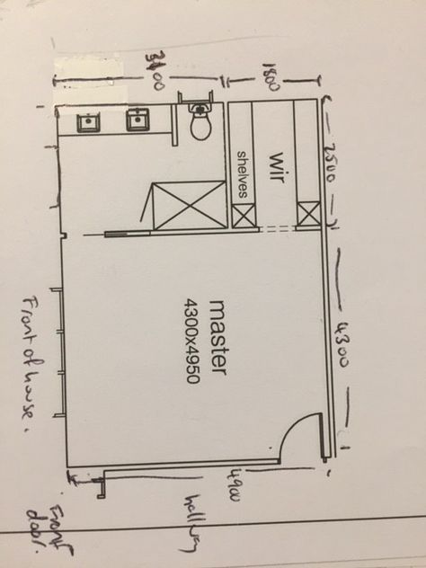 Open Plan Main Bedroom And Bathroom, Ensuite And Wardrobe Layout, Ensuite Bathroom Ideas Small Walk In Closet, Walk In Robe To Ensuite, Small Ensuite And Walk In Robe Layout, Bedroom Ensuite Walk In Wardrobe Master Bathrooms, Small Walk In Robe, Walk In Robe Layout, Walk Through Wardrobe To Ensuite