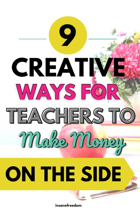 Are you looking for creative ways to make more money to supplement your income as a teacher? Here are 9 painless and creative side hustles for teachers to make some extra cash on the side!  #TeacherSideHustles #PainlessSideHustles #WaysToMakeExtraMoney #CreativeSideHustleIdeas Teacher Side Jobs, Side Jobs For Teachers, Teacher Side Hustles, Side Hustles For Teachers, Solopreneur Tips, Amazon Jobs, Hustle Money, Easy Ways To Make Money, Entrepreneur Ideas