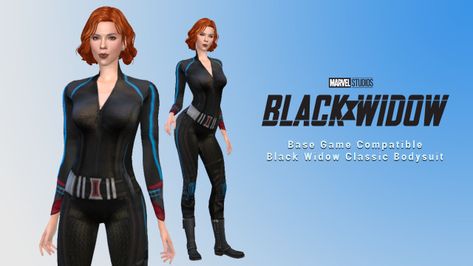 BLACK WIDOW (AGE OF ULTRON / CLASSIC SUIT) Sims 4 Black Widow, Black Widow Age Of Ultron, Avengers 1, Originals Cast, Age Of Ultron, Classic Suit, The Avengers, Black Widow, Sims 4