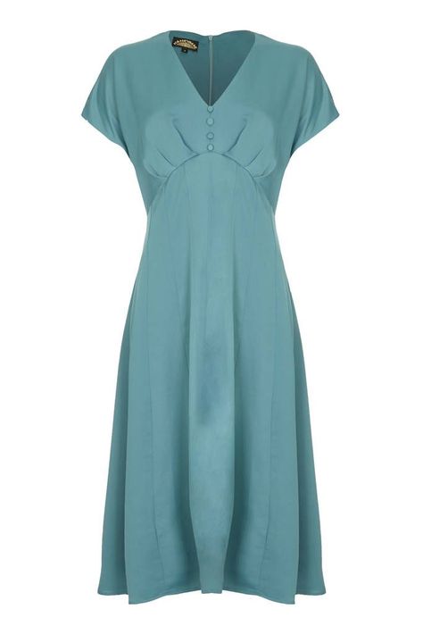 1930's Style Crepe Day Dress In A Venice Blue By Nancy Mac in 2022 | 1930s fashion dresses, Vintage tea dress, Day dresses Panelled Skirt, 1930's Dresses, 30s Dress, Vintage Tea Dress, 1930's Style, 1930 Fashion, 1930s Dress, 30s Fashion, Vintage Inspired Outfits