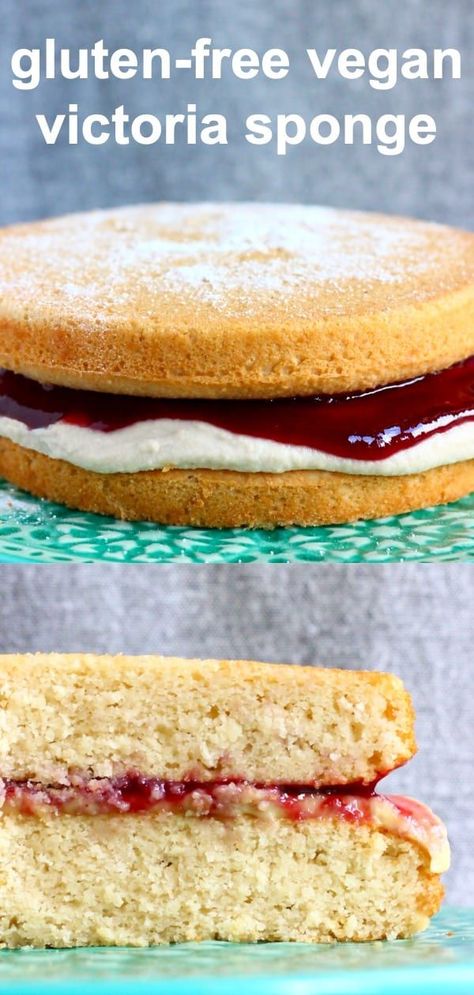 Antinflammatory Recipes, Gluten Free Sponge Cake, Vegan Victoria Sponge, Aip Meals, Cake Sponge, Gf Cookies, Vegan Buttercream, Gluten Free Cake Recipe, Sugar Free Cake