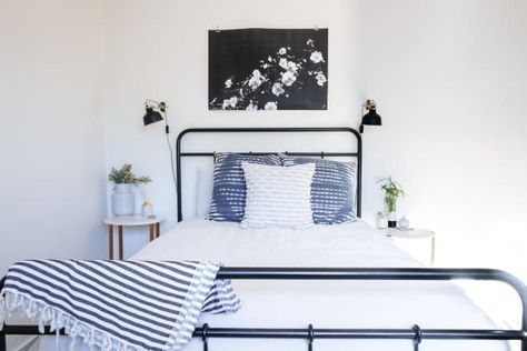 10 Affordable Comforters That Will Keep You Cozy and Comfortable for Under $55 Small Bedroom Nightstand Ideas, Scandinavian Color Palette, Nightstand Ideas, Small Nightstand, Small Space Solutions, Bedside Lighting, Small Wall, Night Stand, Luxurious Bedrooms