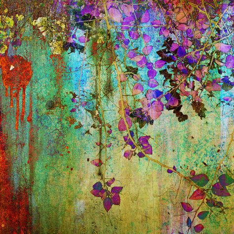 Treetop painting royalty free stock images Grunge Painting, Abstract Floral Artwork, Colorful Artwork Abstract, Flower Artists, Abstract Floral Paintings, Abstract Botanical, Abstract Art Inspiration, Colorful Abstract Art, Botanical Painting