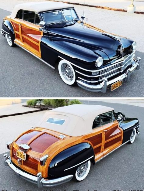 Manufactured by Chrysler Desoto Cars, Classic Cars Usa, Old American Cars, Carros Vintage, Cool Old Cars, Woody Wagon, Chrysler Cars, History Of Art, Cars Usa