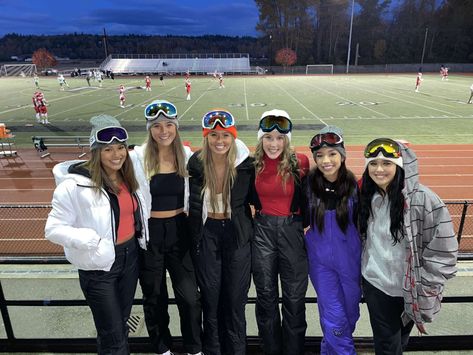 Ski Out Football Theme, Ski Spirit Day Outfit, Ski Day Spirit Week, Ski Out Football Game, Ski Theme Football Game, Snowboarder Halloween Costume, Happy Friendgroup, Sprit Week Themes, Fnl Outfits