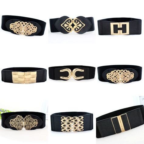 Women Belts Fashion, Workplace Fashion, Wide Belts For Women, Fashion Design Sketchbook, Stretch Belt, Wide Waist, Wide Belt, Zipper Bags, Leather Design