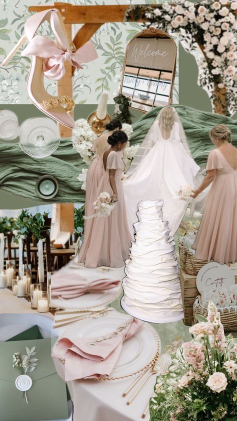 Earthy elegance meets soft romance 🍃💖✨ Sage greens, blush pinks, and touches of gold bring a refined yet dreamy vibe to this stunning wedding moodboard. Perfect for couples who love natural tones with a touch of luxe. #SageAndBlush #GoldAccents #WeddingMoodboard #WeddingInspiration #EarthyElegance #RomanticDetails #LuxeIt #WeddingStyling #BlushPinkVibes #sagegreenwedding Soft Romance, Earthy Elegance, Wedding Moodboard, Sage Green Wedding, Pink Vibes, Love Natural, Wedding Mood Board, Wedding Mood, Touch Of Gold