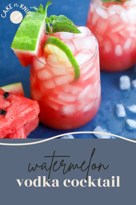 Watermelon Vodka Cocktail Watermelon Cocktail Vodka, Watermelon Vodka Recipes, Refreshing Vodka Drinks, Watermelon Vodka Drinks, Summer Vodka Drinks, Vodka Mixed Drinks, Vodka Sour, Clean Notes, Vodka Recipes Drinks